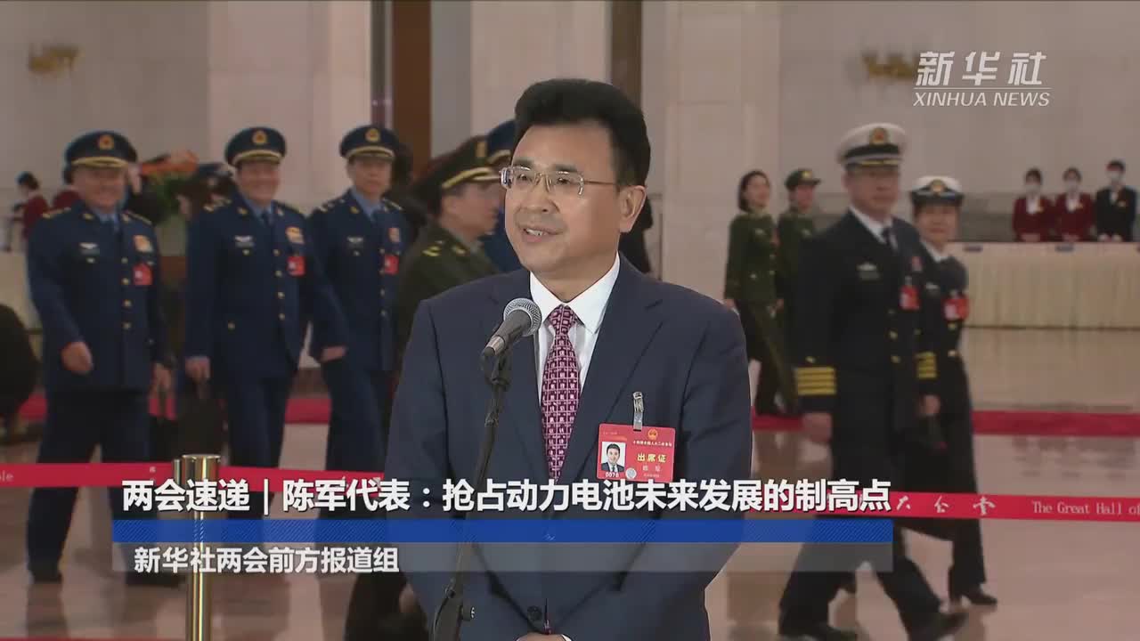 两会速递陈军代表抢占动力电池未来发展的制高点